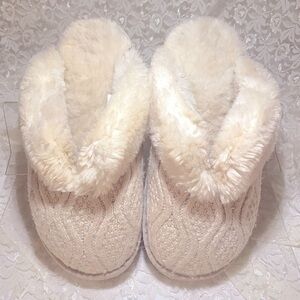 🐑LAMO🐑FAUX SHEARLING “CAROLINE” KNIT 🏠 SLIPPERS